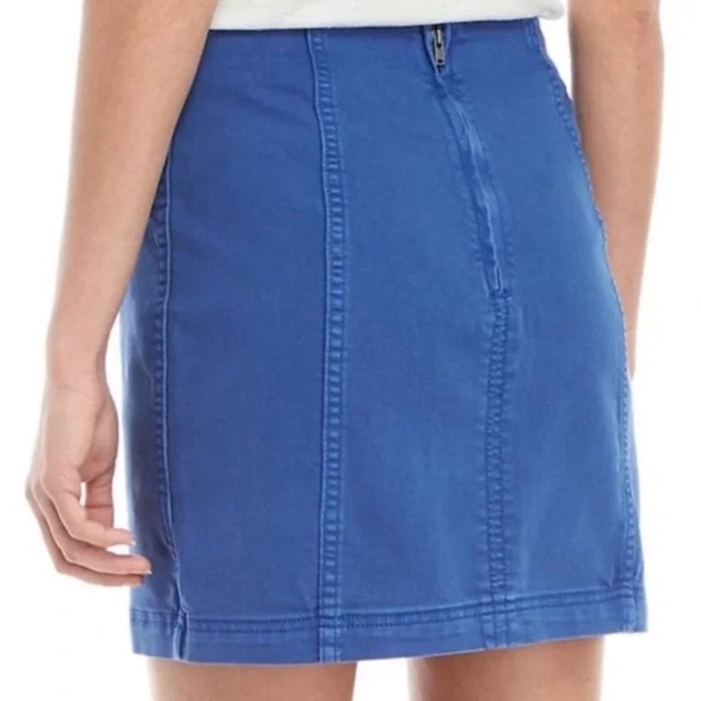 Free People Royal Blue Denim Mini Skirt - Picture 3 of 7